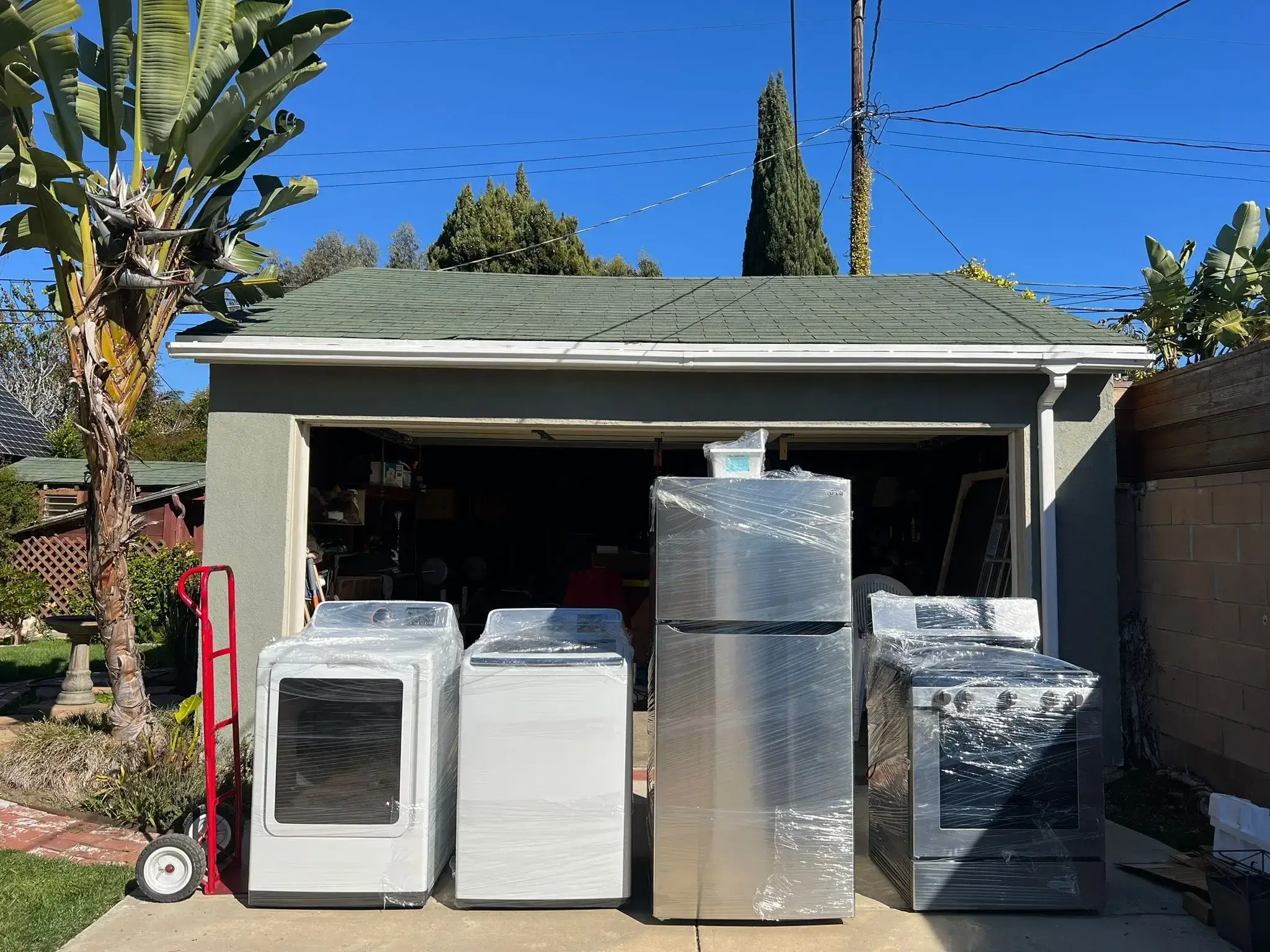 Move a washer and dryer
